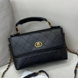 Shoulder Bag with Gold Chain Straps